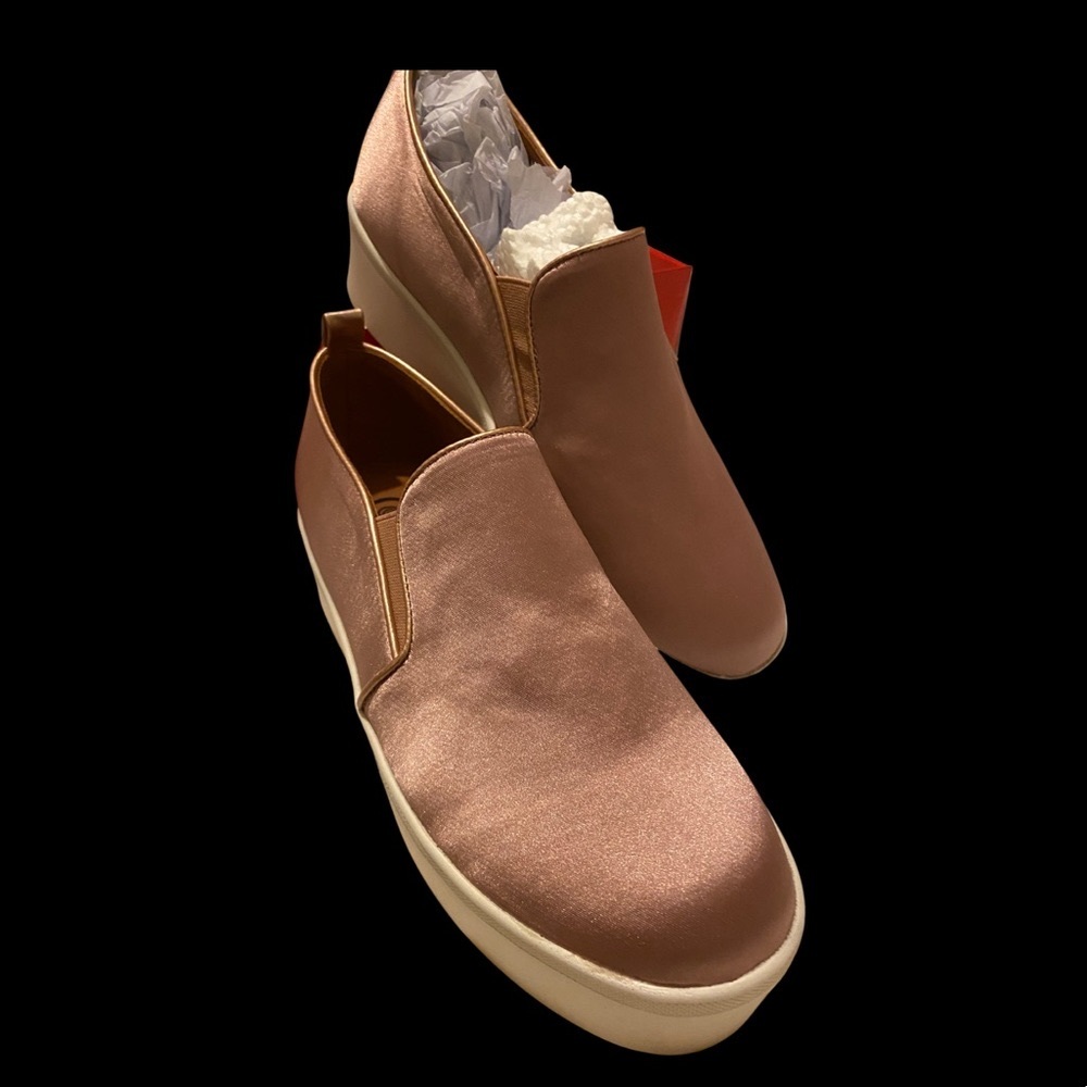 Vivian Blush Satin platform sneaker